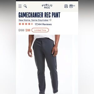 NWT Public Rec GAMECHANGER REC PANT
- New Name, Same Daymaker